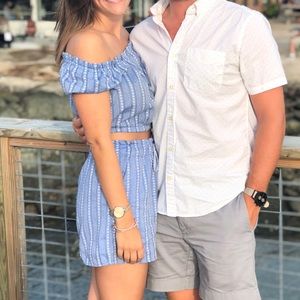 BCBG 2 piece set. Crop top and shorts.